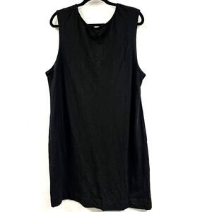 Boden Women's 16-18-R Cotton sleeveless Jersey shift dress solid black D0616